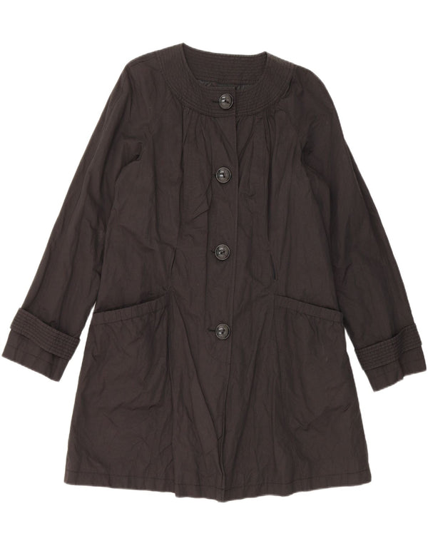 Marks & Spencer Damen Autograph Trenchcoat UK 14 Mittelschwarze Baumwolle