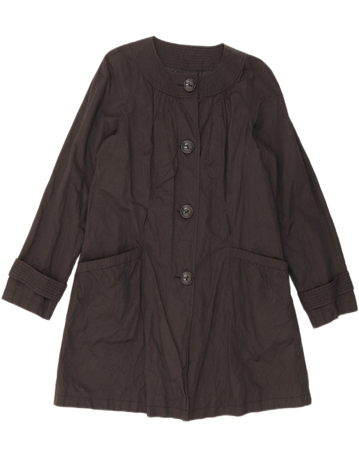 Marks & Spencer Damen Autograph Trenchcoat UK 14 Mittelschwarze Baumwolle