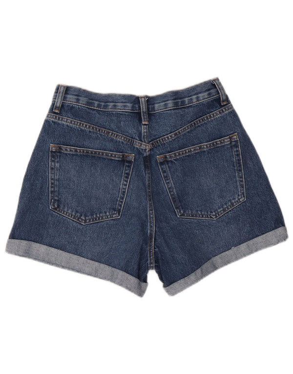 Topshop Damen Jeansshorts UK 10 Small W27 Blaue Baumwolle
