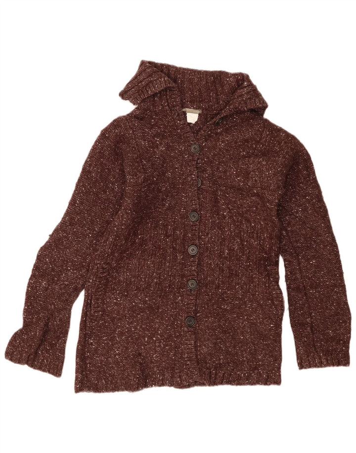 J. CREW Damen-Cardigan-Pullover, Gr. 8, klein, braun gefleckt