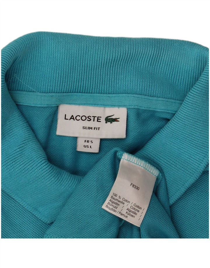 Lacoste Herren-Poloshirt mit schmaler Passform, Größe 5, große blaue Baumwolle