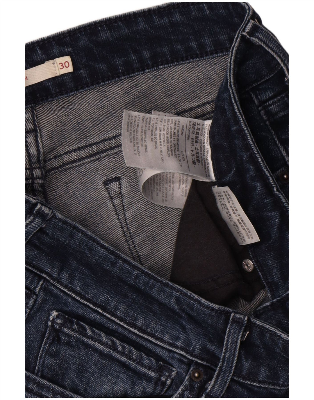 Levi's Damen 712 Slim Jeans W30 L30 Marineblau Baumwolle