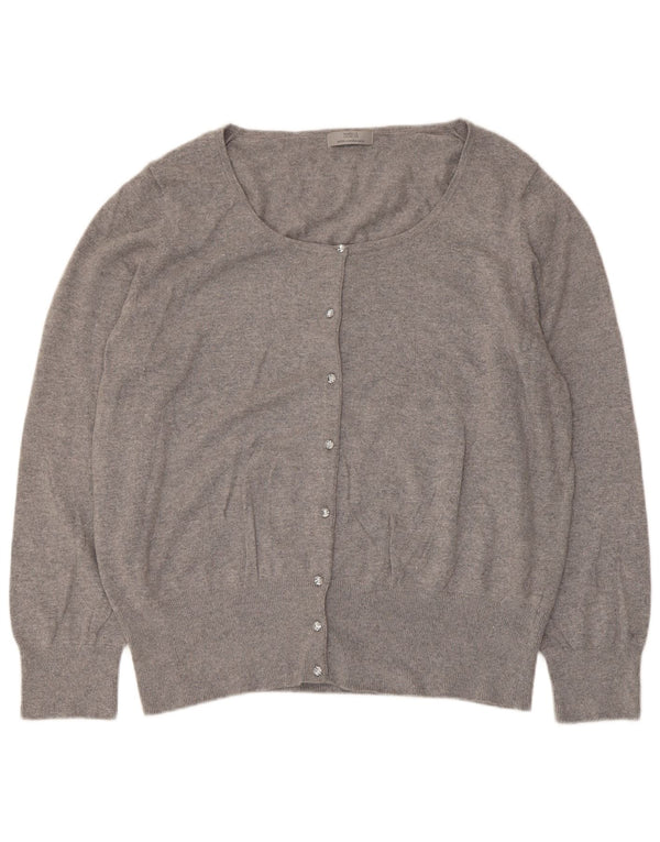 MARKS & SPENCER Damen Strickjacke UK 26/28 5XL Graue Viskose