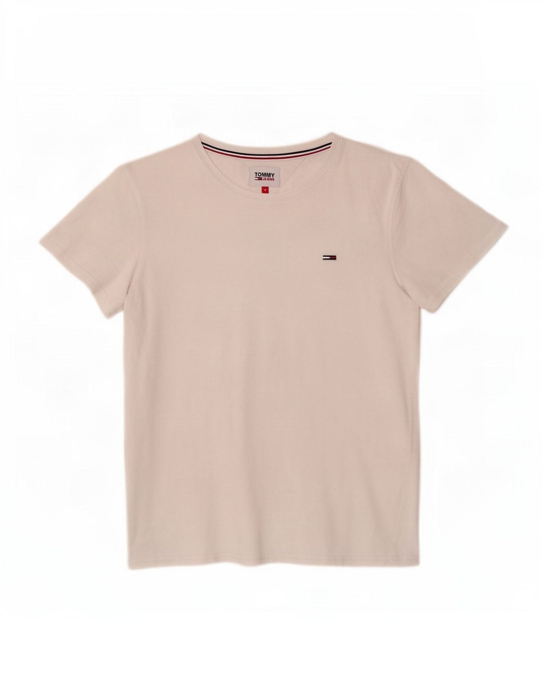 Tommy Hilfiger Damen T-Shirt Top UK 12 Mittelweiße Baumwolle