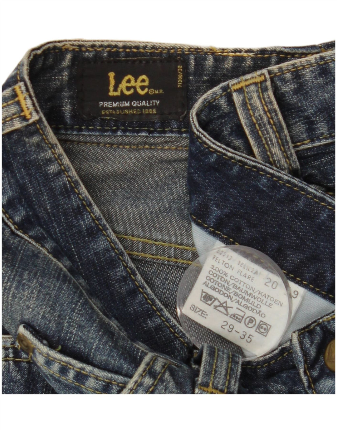 LEE Damen Felton Flared Jeans W29 L29 Blaue Baumwolle