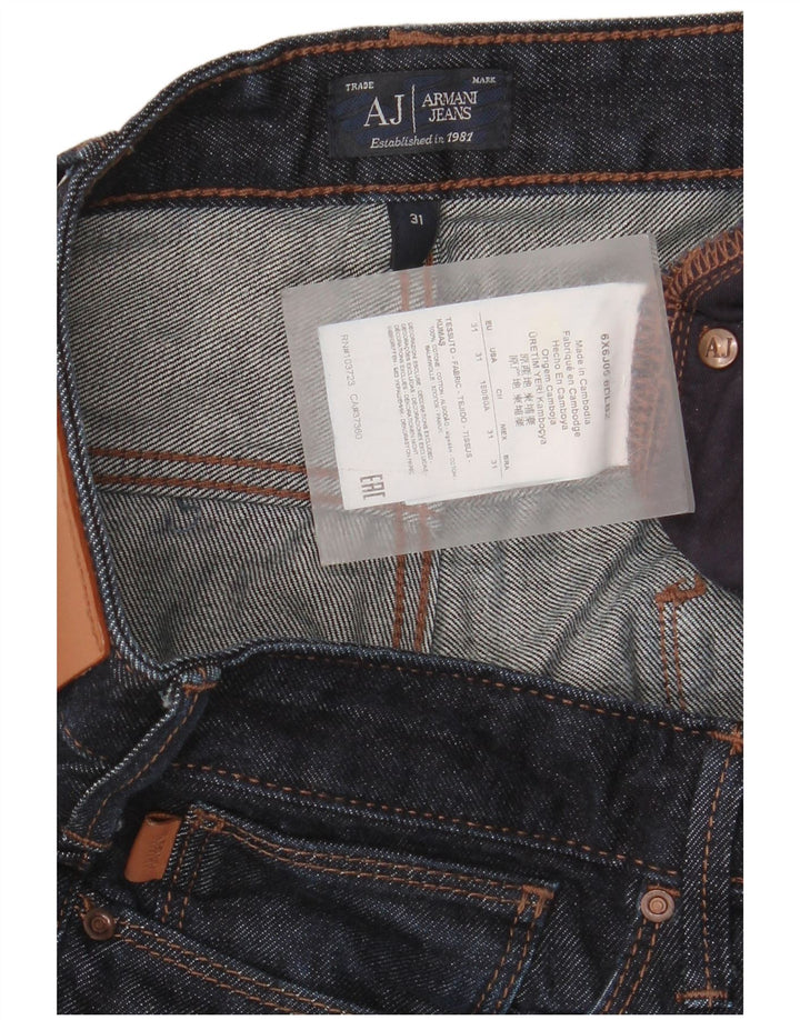 Armani Damen Slim Jeans W31 L34 Marineblaue Baumwolle