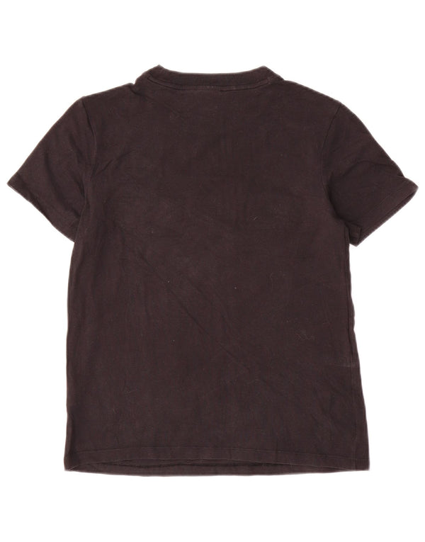 Adidas Damen Grafik T-Shirt Top UK 8 Small Schwarz Baumwolle