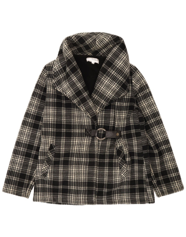 Barrage Womens Fleece Windbreaker Jacket UK 14 Medium Black Plaid Polyester