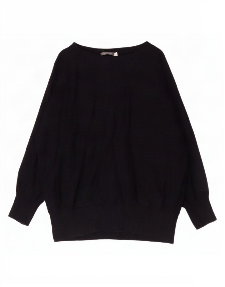MINT VELVET Damen-Pullover in Übergröße mit U-Boot-Ausschnitt, Gr. 14, mittelschwarz
