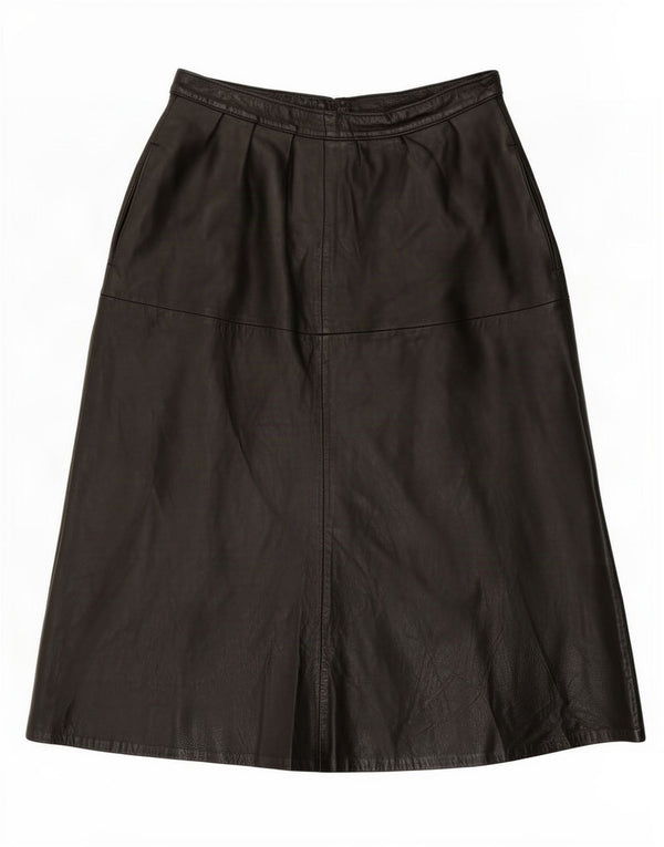 Vintage Damen Lederrock W28 Medium Schwarz