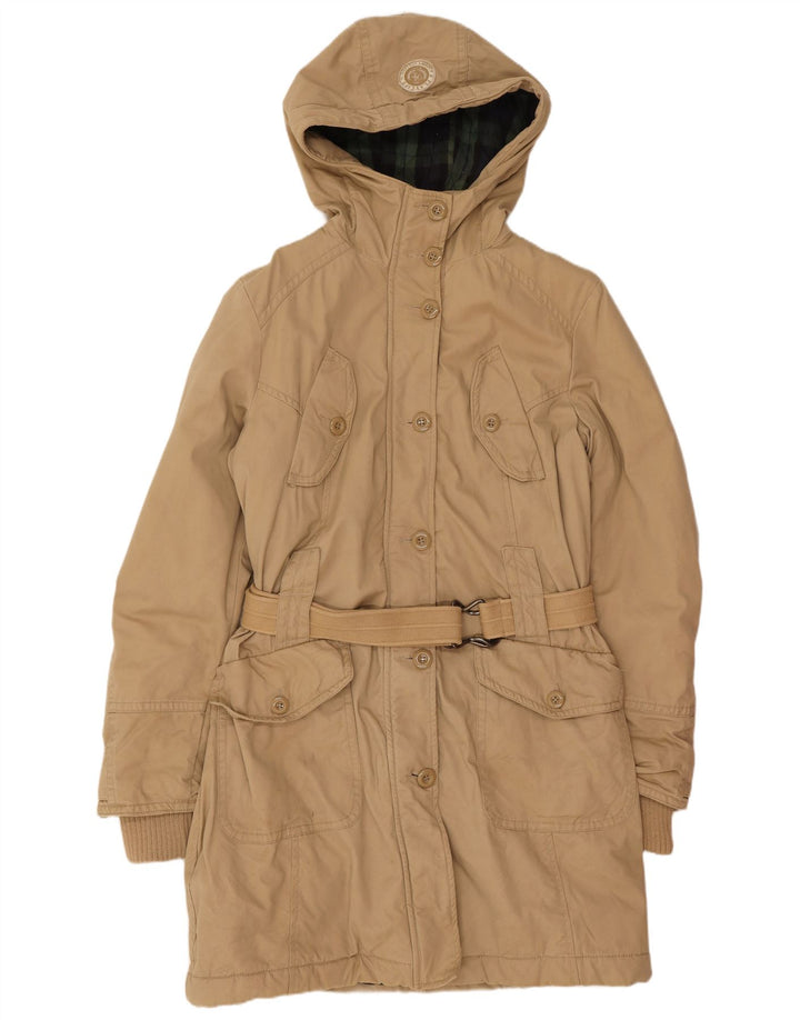 Playlife Damen-Parka mit Kapuze, UK 12, Mittelbeige