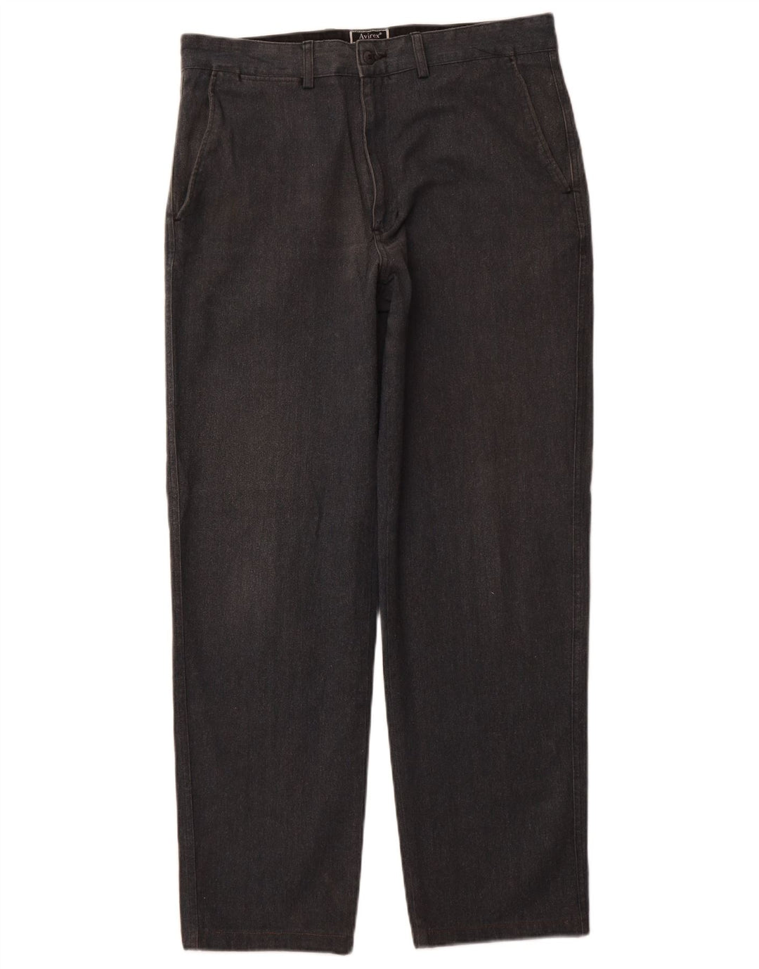 AVIREX Gerade Chino-Hose für Herren, W34, L30, graue Baumwolle
