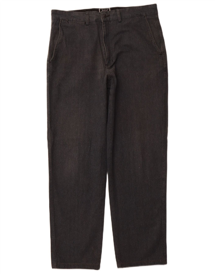 AVIREX Gerade Chino-Hose für Herren, W34, L30, graue Baumwolle