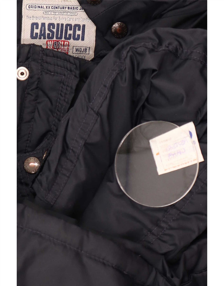 Casucci Herren-Jacke mit Kapuze, gepolstert, UK 40, Größe L, marineblau, Polyamid