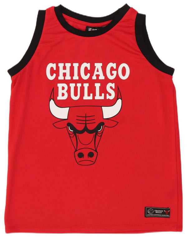 NBA Boys Chicago Bulls Grafik-Trägershirt, 13–14 Jahre, rotes Farbblockdesign