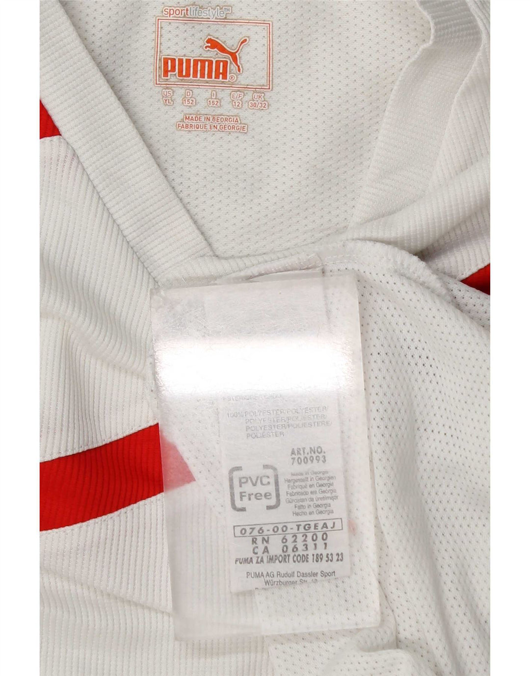 Puma Grafik-T-Shirt für Jungen, 11–12 Jahre, weißes Colourblock-Polyester