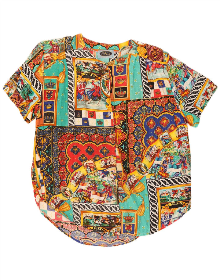 Mas Damen-Hemdbluse mit abstraktem Muster, UK 20 2XL, mehrfarbig