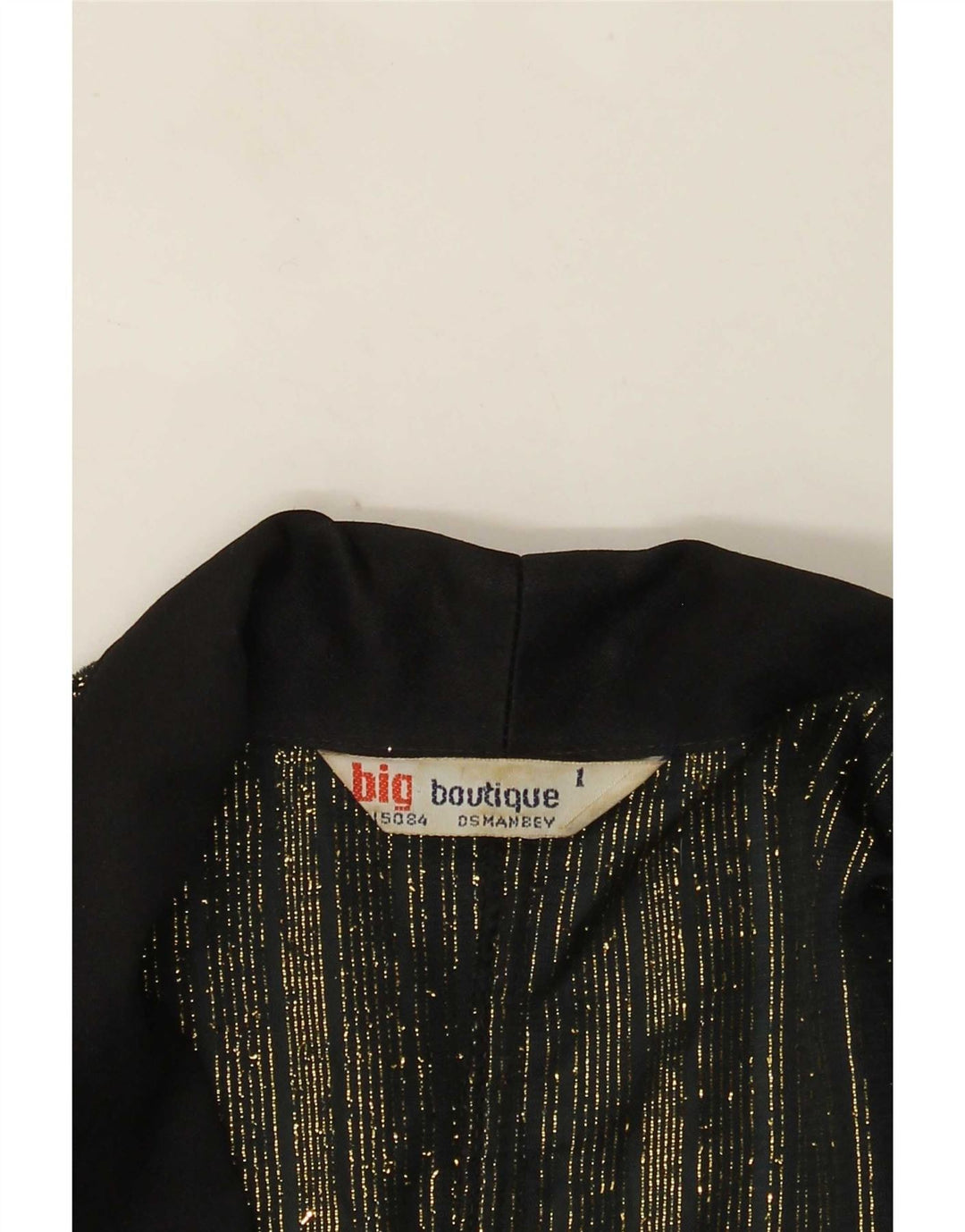 Vintage Damen 1 Knopf Blazer Jacke UK 16 Groß Schwarz gestreift