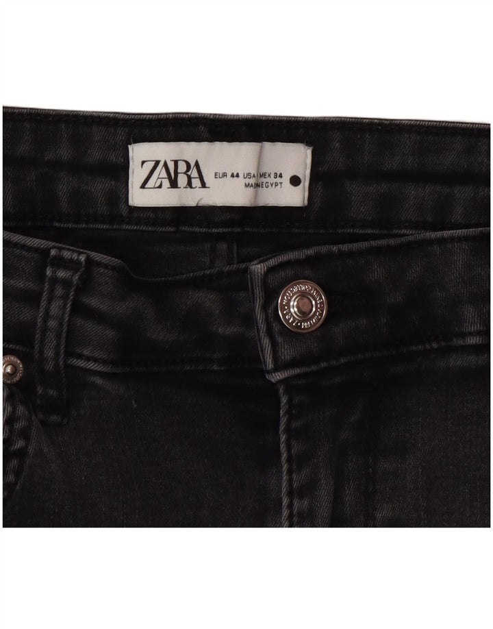 Zara Damen Schlagjeans EU 44 XL W34 L34 Grau