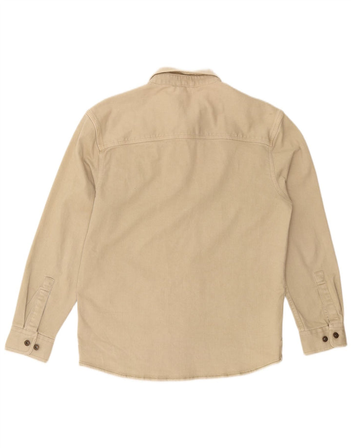 Tom Tompson Herren Flanellhemd Große Beige Baumwolle