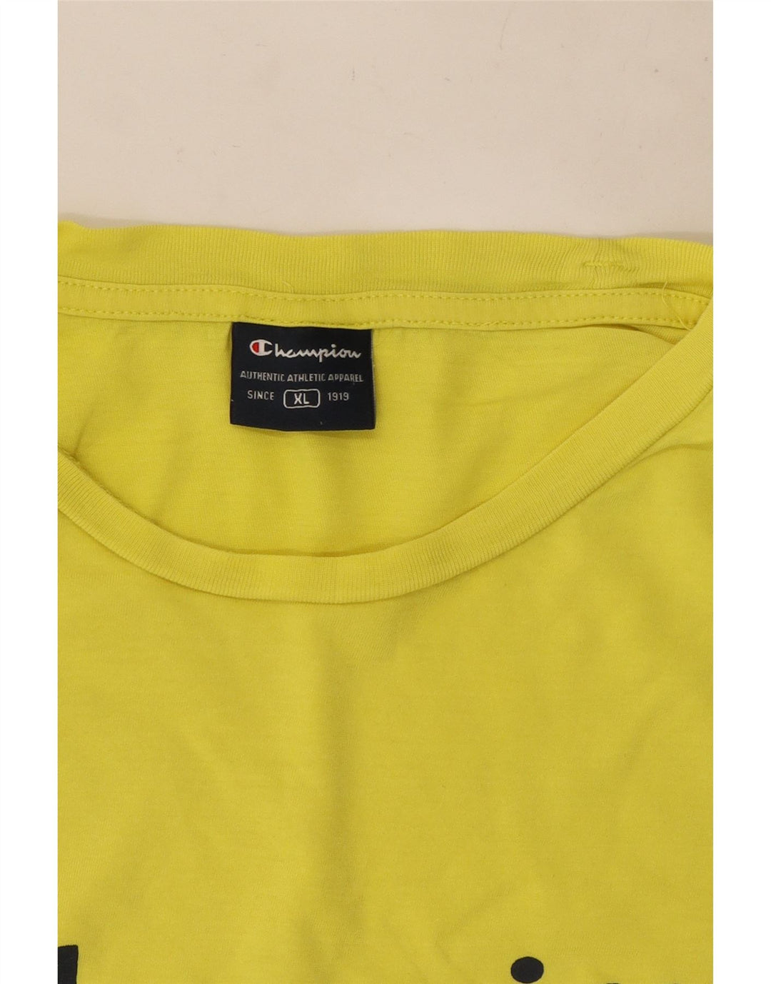 Champion Herren Grafik T-Shirt Top XL Gelb