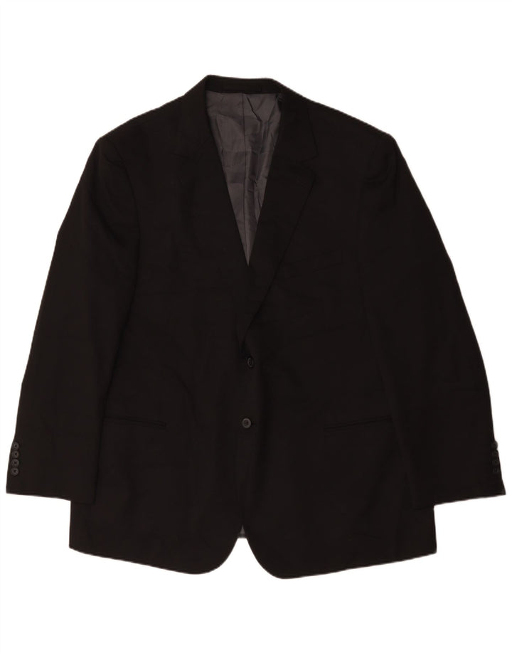 Marks & Spencer Herren-Blazer mit 2 Knöpfen, UK 48, 2XL, Schwarz, Polyester