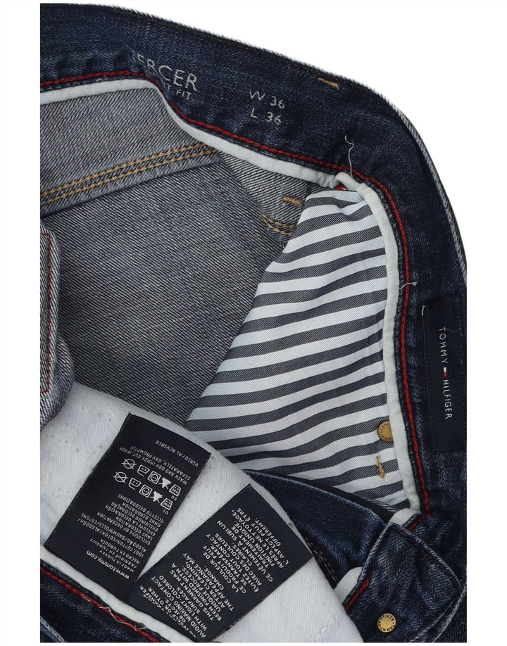 TOMMY HILFIGER Herren Mercer Straight Jeans W36 L36 Blaue Baumwolle