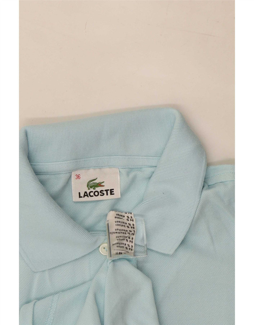Lacoste Damen-Poloshirt, Größe 36, kleine blaue Baumwolle