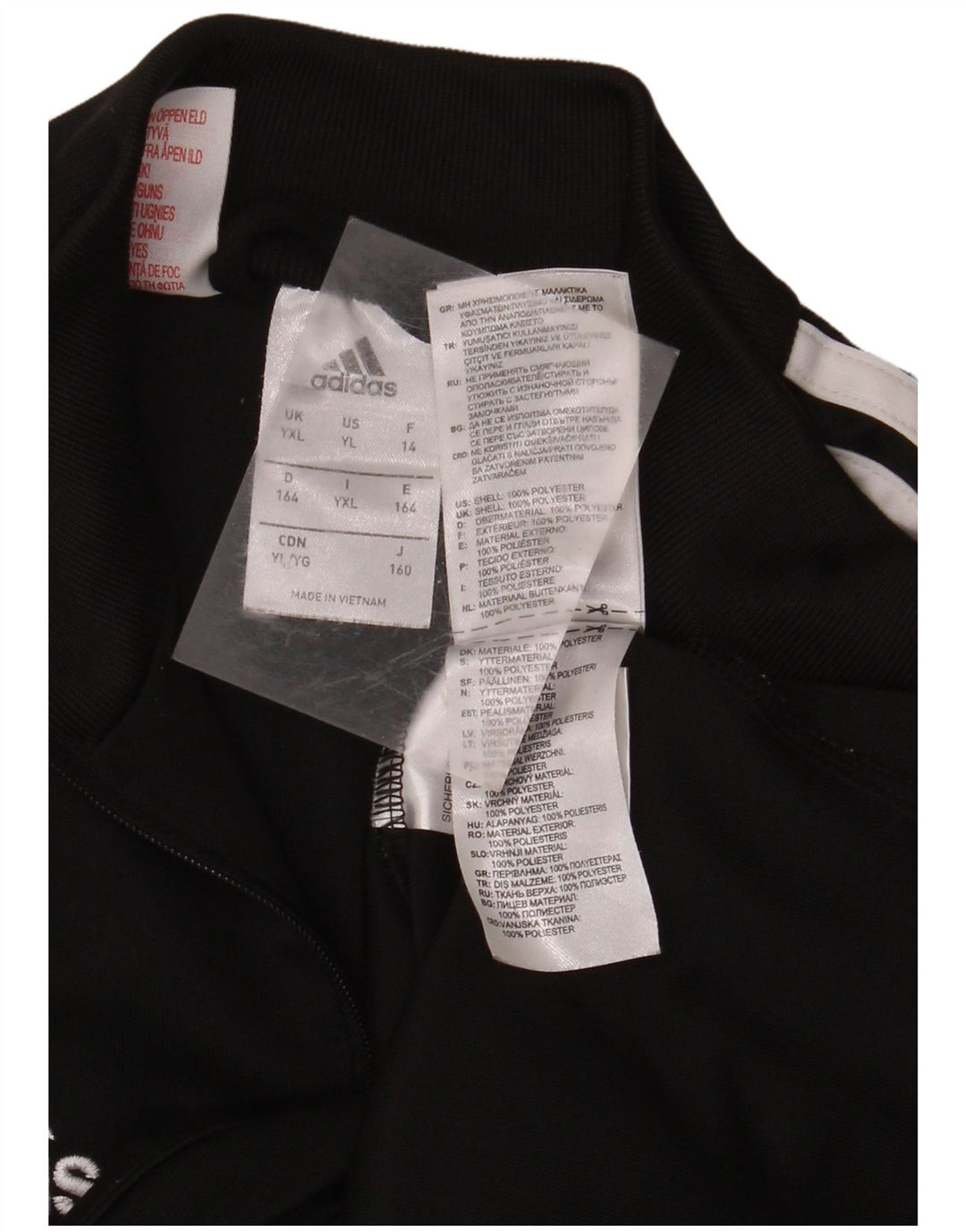 ADIDAS Climacool Pullover-Trainingsanzug für Jungen, 13–14 Jahre, XL, Schwarz