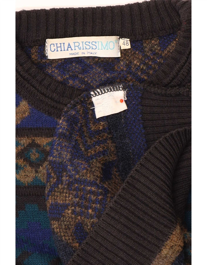 Chiarissimo Herren-Pullover mit Rundhalsausschnitt, Größe 48, mittelmehrfarbig