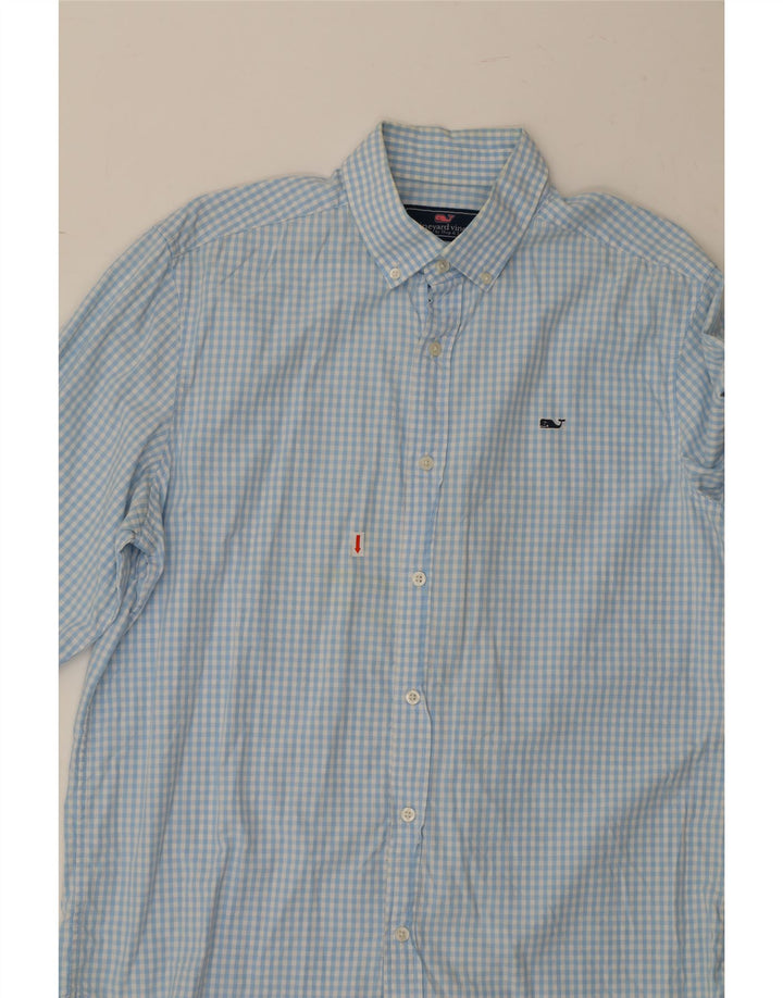VINEYARD VINES Mens Shirt Large Blue Check Cotton Vintage Vineyard Vines and Second-Hand Vineyard Vines from Messina Hembry 