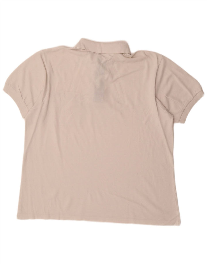 Lacoste Herren-Poloshirt, Größe 6 XL, weiße Baumwolle