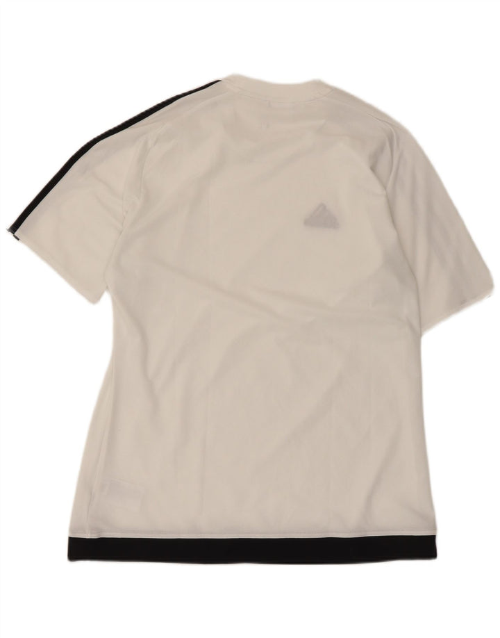 Adidas Herren Climalite T-Shirt Top Mittelweißes Colourblock-Polyester