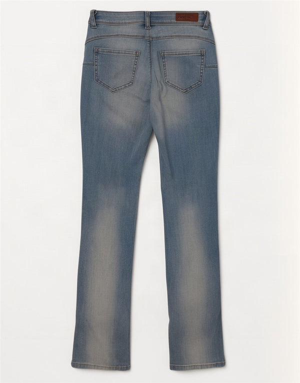 Benetton Damen Distressed Slim Bootcut Jeans W26 L31 Blau