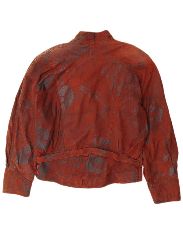 Maddox Damen Übergroße Lederjacke EU 40 Mittelbraunes Leder