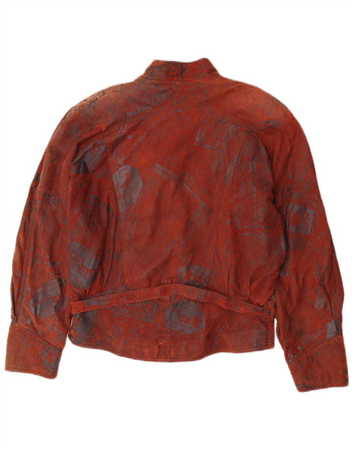 Maddox Damen Übergroße Lederjacke EU 40 Mittelbraunes Leder