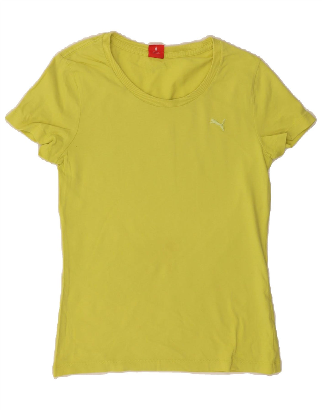 PUMA Womens T-Shirt Top UK 10 Small  Yellow Cotton Vintage Puma and Second-Hand Puma from Messina Hembry 