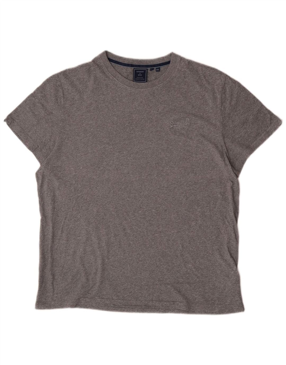 Superdry Damen T-Shirt Top 2XL Grau Baumwolle