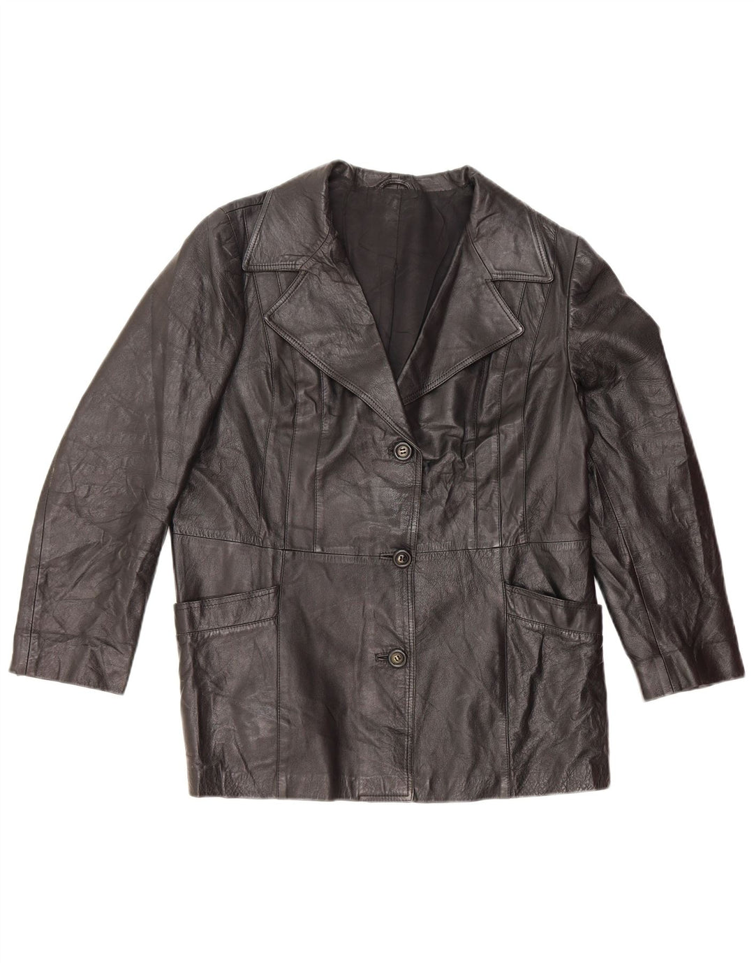 Nappa Damen Lederjacke UK 14 Medium Schwarz