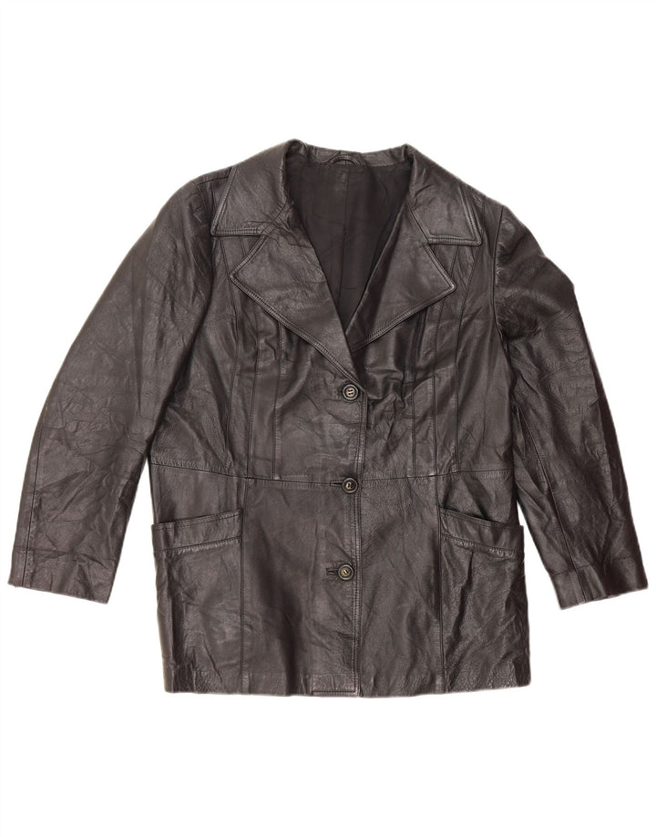 Nappa Damen Lederjacke UK 14 Medium Schwarz