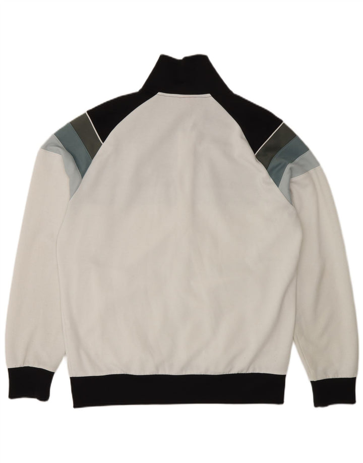 Nike Herren-Trainingsanzug-Top-Jacke, mittelweißes Farbblock-Polyester