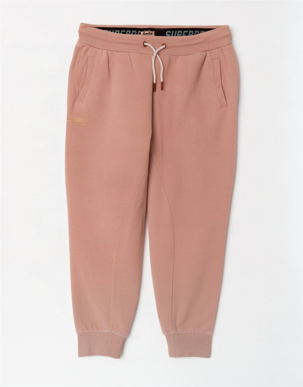 Superdry Damen-Trainingshose, Jogginghose, UK 16, Größe L, Rosa, Baumwolle