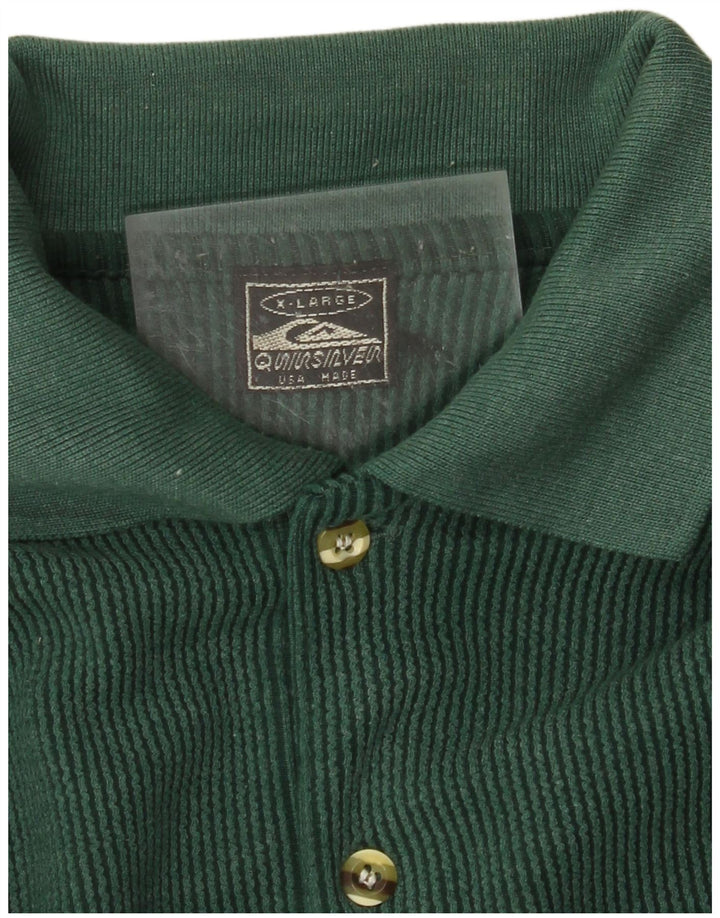 QUIKSILVER Damen Polokleid UK 18 XL Grüne Baumwolle