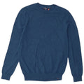 Superdry Herren-Pullover mit Rundhalsausschnitt aus mittelblauer Baumwolle