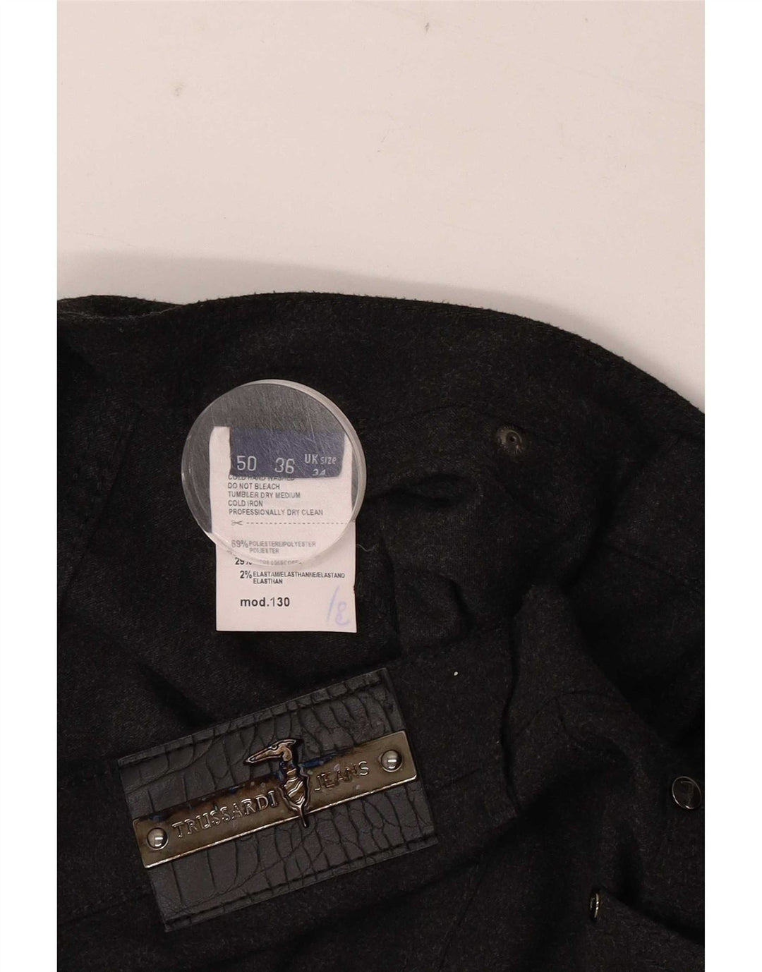 Trussardi Herren-Freizeithose, gerade, W34, L30, grau, Polyester