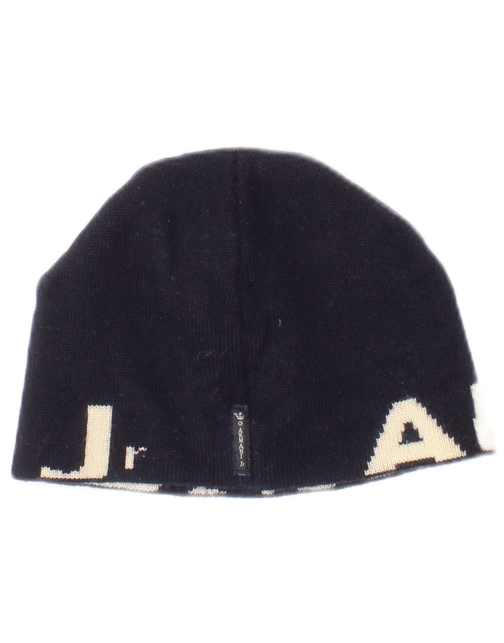 Armani Junior Boys Graphic Strickmütze, Einheitsgröße, Marineblau, Farbblock