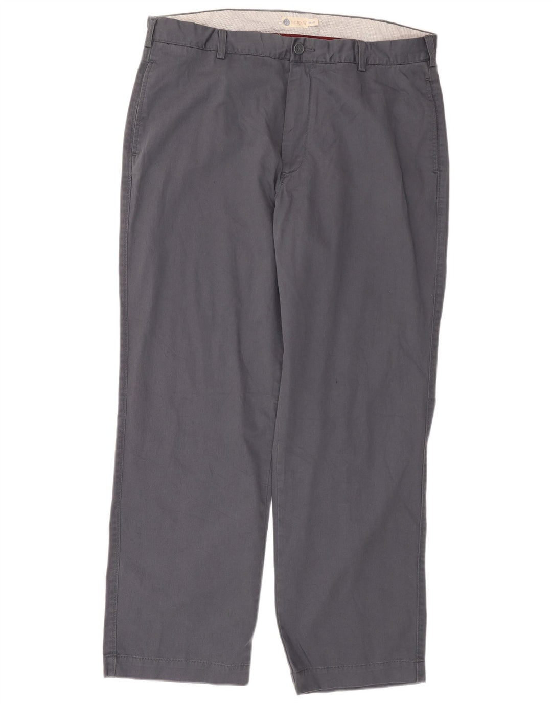 J. CREW Gerade Chinohose für Herren, W38, L32, graue Baumwolle