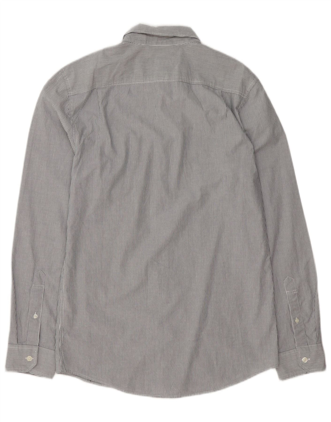 Jack Wills Herren-Hemd mit klassischer Passform, kleine graue Nadelstreifen-Baumwolle