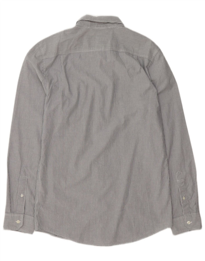 Jack Wills Herren-Hemd mit klassischer Passform, kleine graue Nadelstreifen-Baumwolle