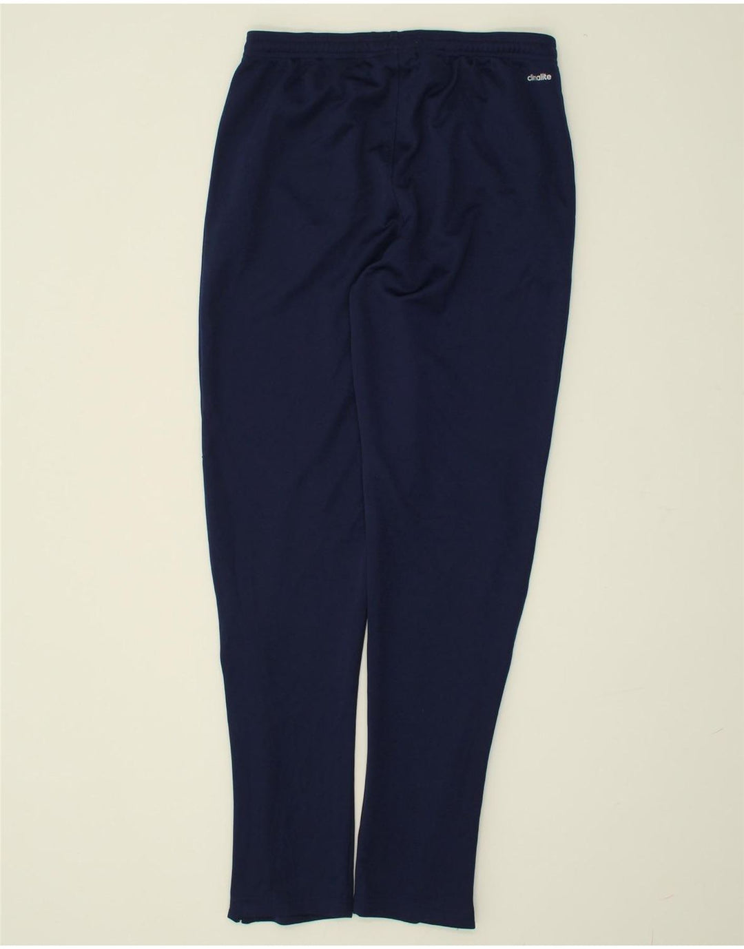 ADIDAS Boys Climalite Tracksuit Trousers 13-14 Years Navy Blue Polyester Vintage Adidas and Second-Hand Adidas from Messina Hembry 